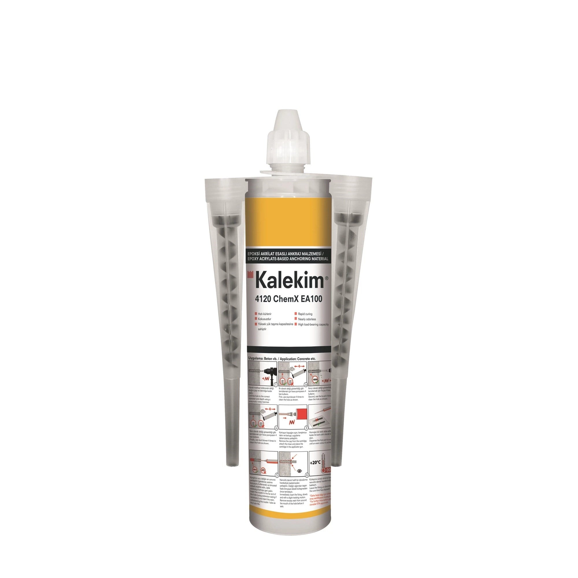 Kalekim 4120 ChemX EA100 Epoksi Akrilat Esaslı Ankraj Malzemesi 410 ml 666010013