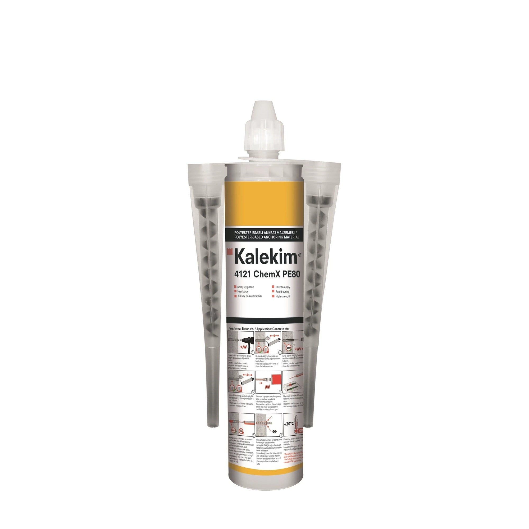 Kalekim 4121 ChemX PE80 Polyester Esaslı Ankraj Malzemesi 300 ml 666010010