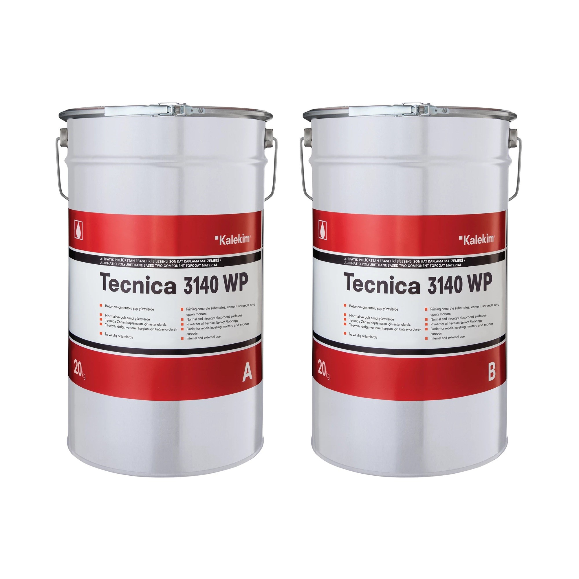 Kalekim Tecnica 3140 WP Bitüm Poliüretan Esaslı İki Bileşenli Su Yalıtım Malzemesi A+B 40 kg 690000716