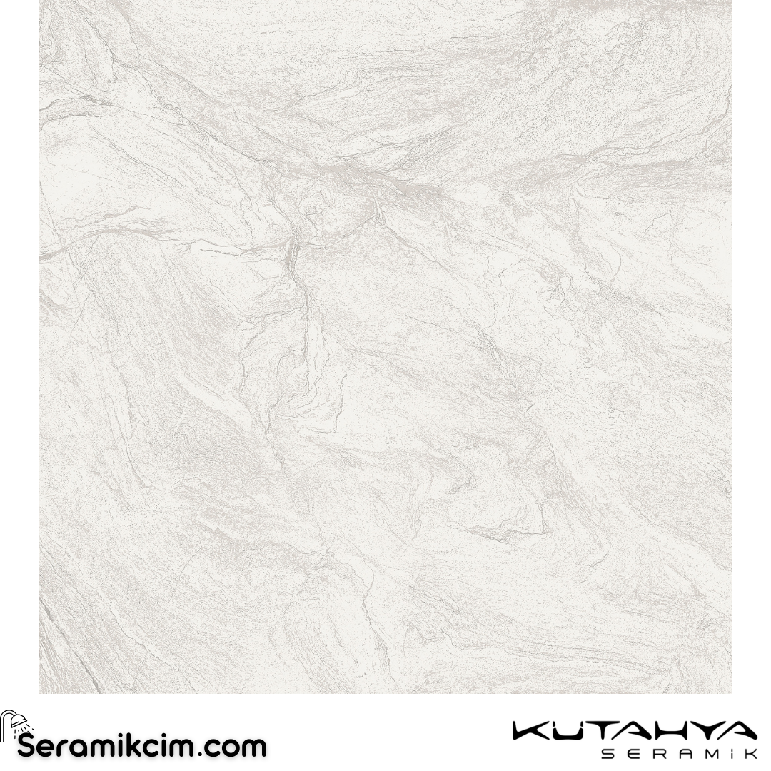 Kütahya Seramik 120x120 Atlantis Beyaz Rektifiye Parlak Nano