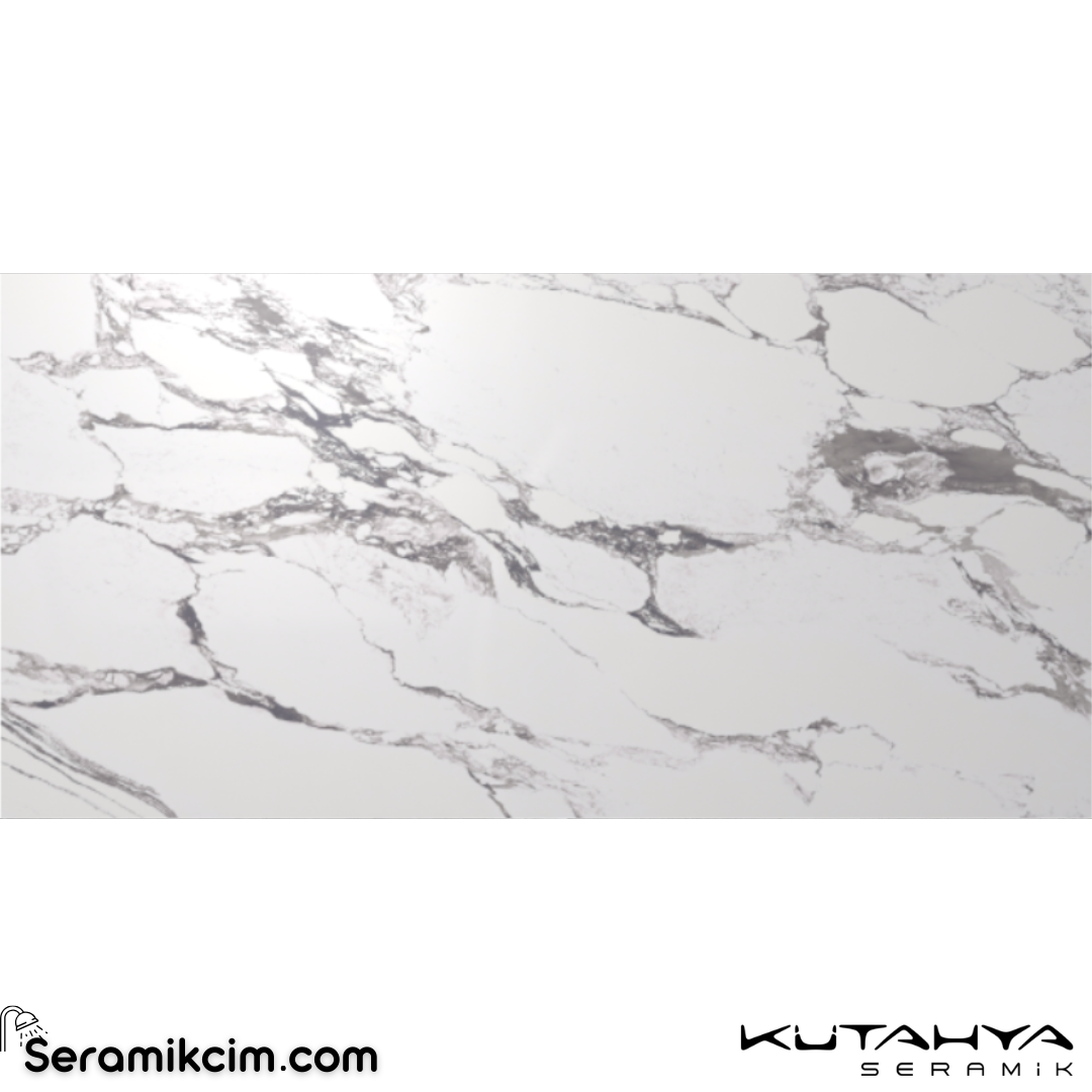 Kütahya Seramik 120x240 Marma Kristal Rektifiye Parlak Nano
