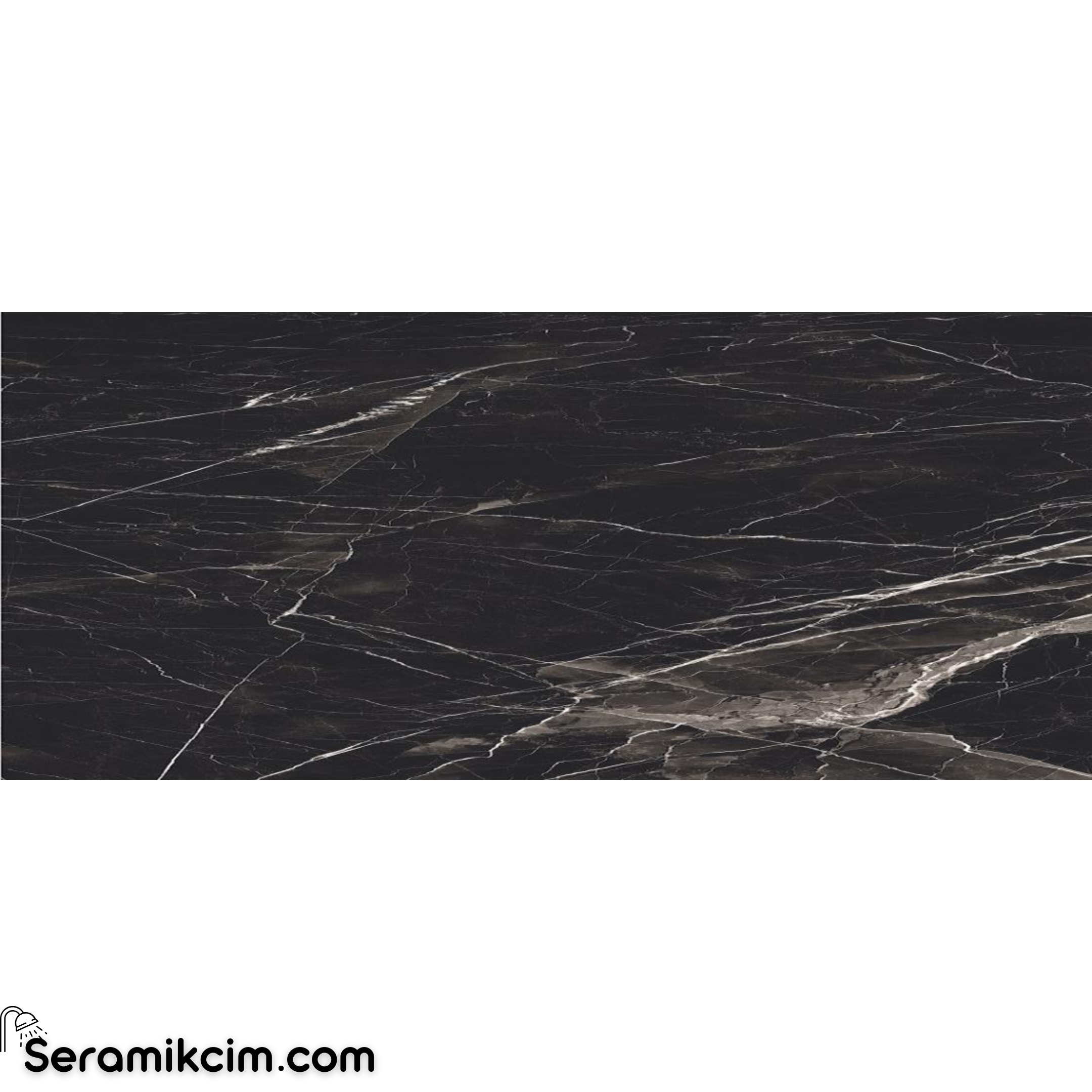 Kütahya Seramik 120x280 Black Calacatta Parlak 6mm Rektifiye 1. Kalite