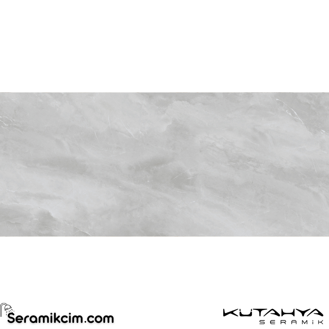 Kütahya Seramik 120x280 Messina Açık Gri Parlak 6 mm Rektifiy