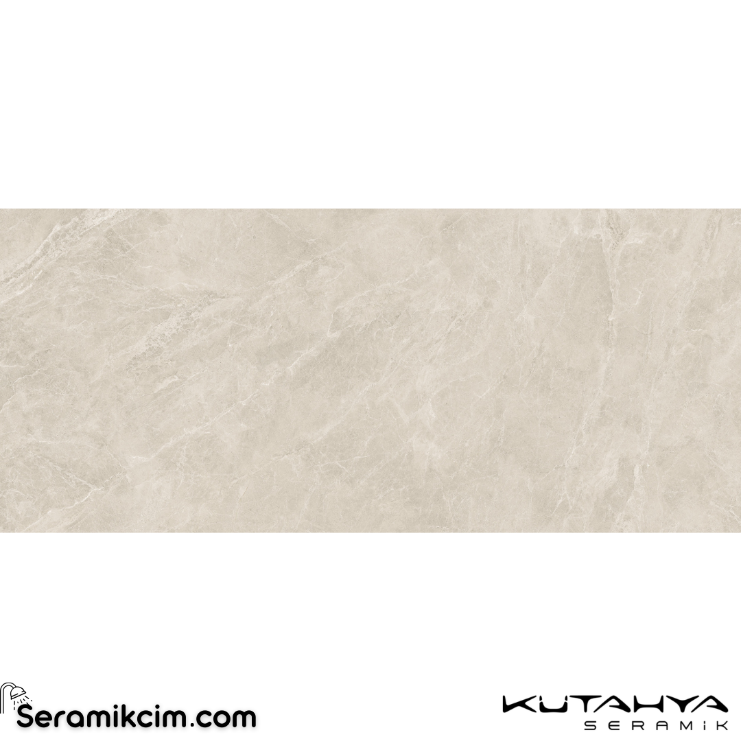 Kütahya Seramik 120x280 Swan Latte Parlak 6 mm Rektifiye