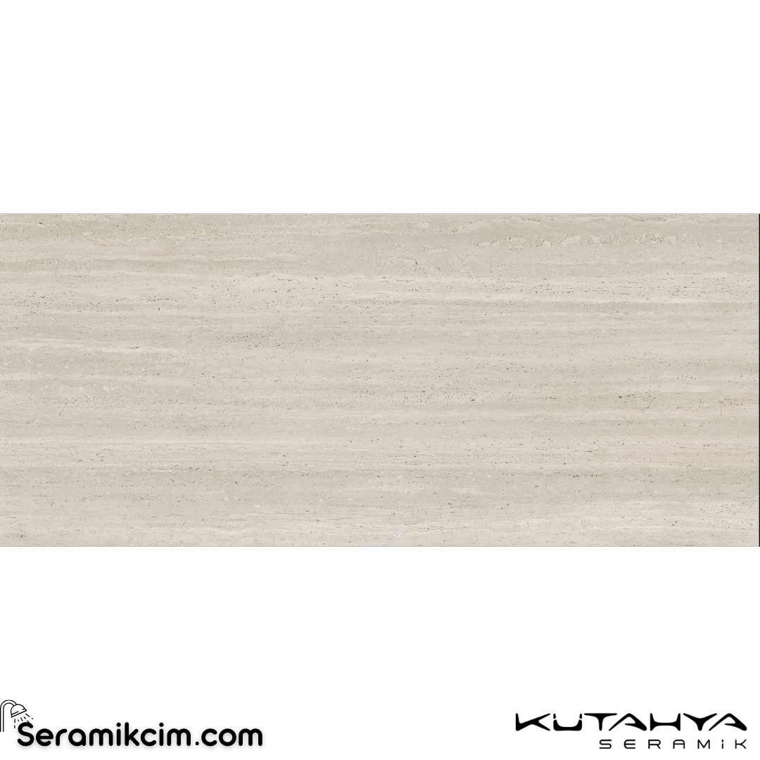 Kütahya Seramik 120x280 Travertine Fildişi 6 mm Rektifiye