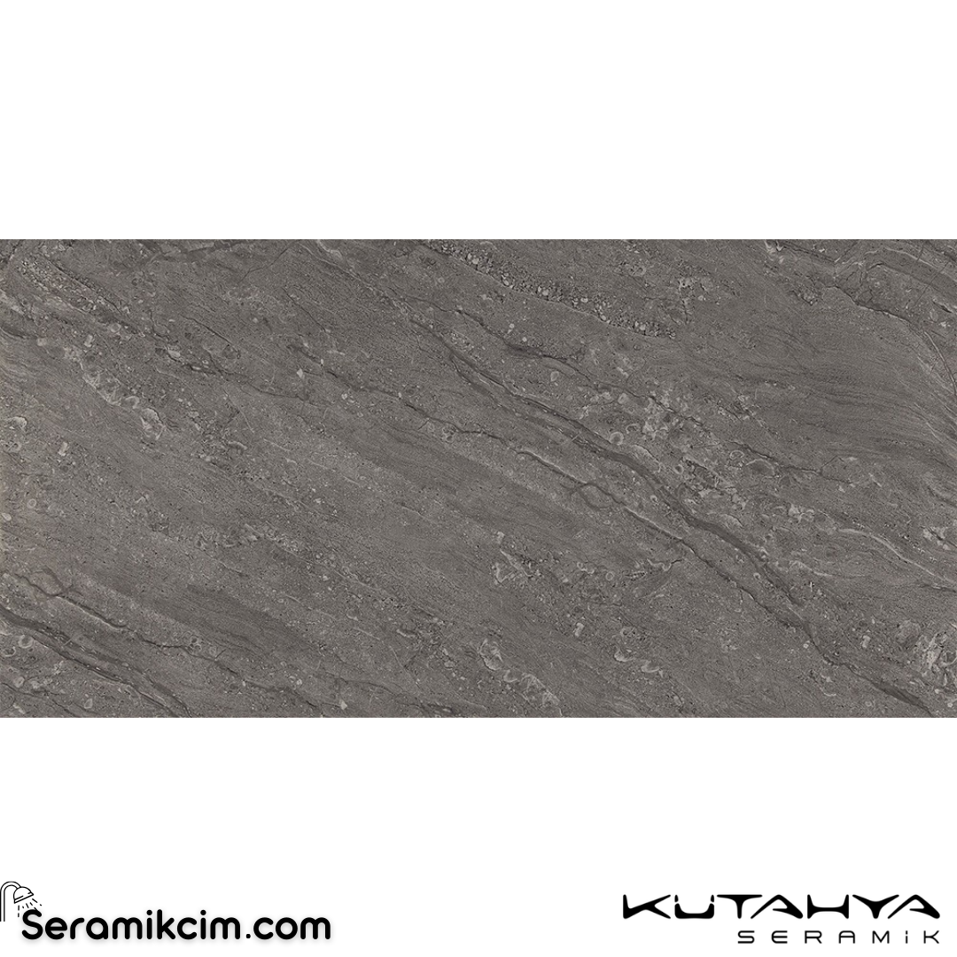 Kütahya Seramik 60x120 Arma Antrasit Rektifiye Parlak Nano