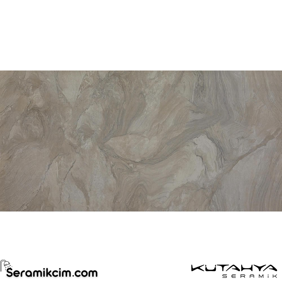 Kütahya Seramik 60x120 Atlantis Vizon Rektifiye Parlak Nano