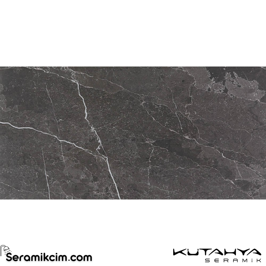 Kütahya Seramik 60x120 Gemstone Antrasit Rektifiye Lappato