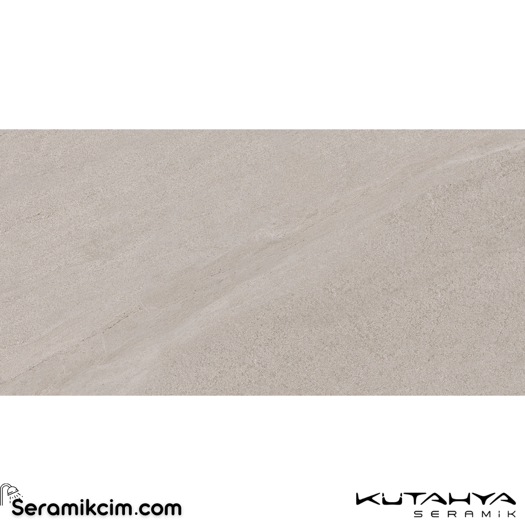 Kütahya Seramik 60x120 Luton Açık Gri Rektifiye