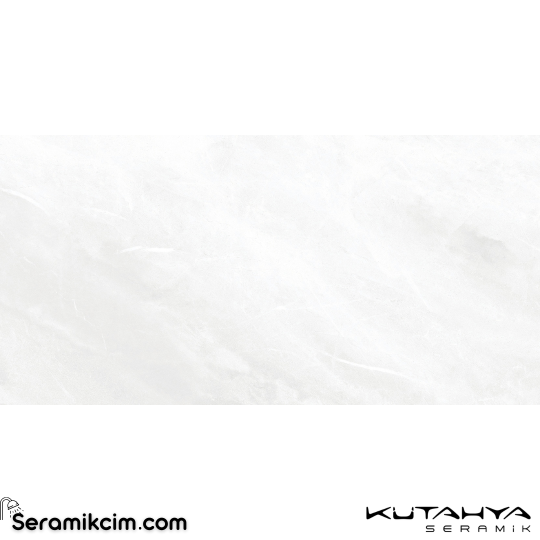 Kütahya Seramik 60x120 Messina Beyaz Rektifiye Parlak Nano