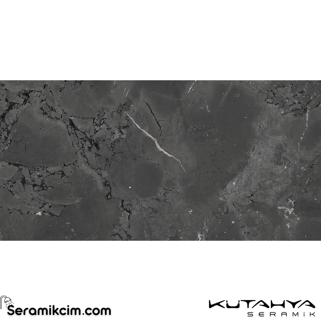 Kütahya Seramik 60x120 Pompei Antrasit Rektifiye Lappato