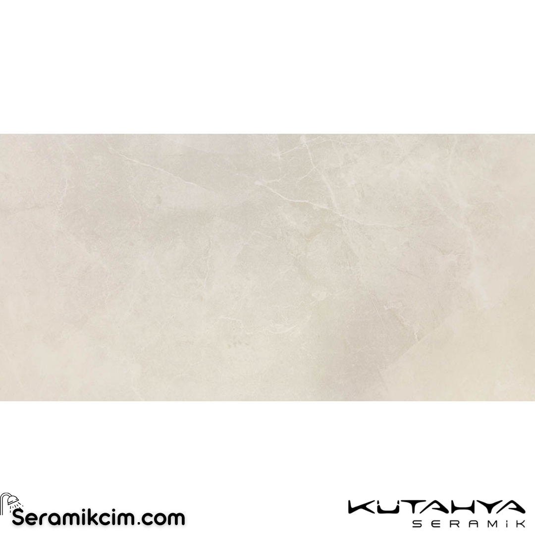 Kütahya Seramik 60x120 Pulpis Prime Açık Gri Rektifiye Parlak Nano