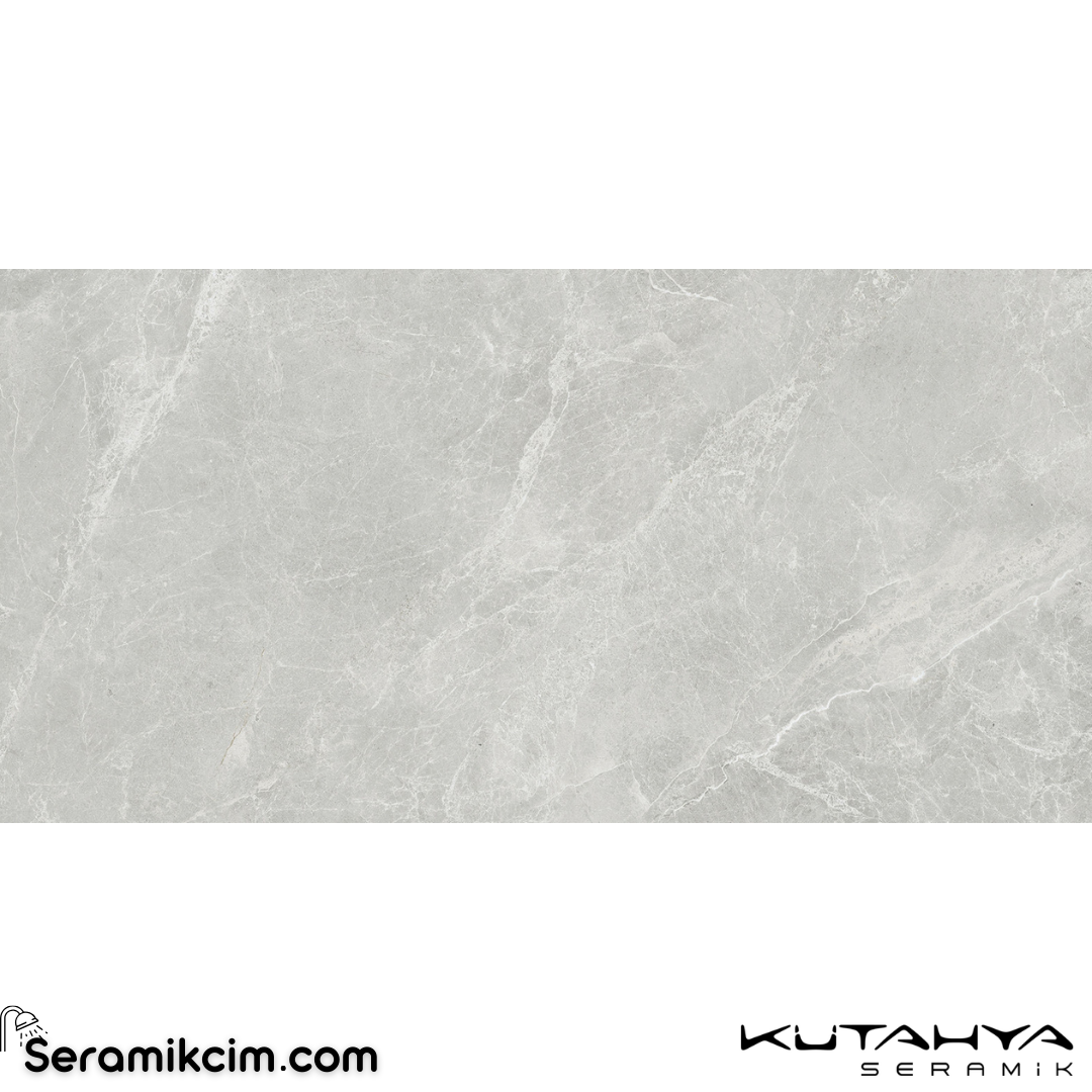 Kütahya Seramik 60x120 Swan Gri Rektifiye Parlak Nano