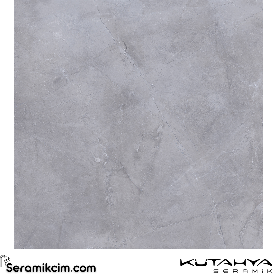 Kütahya Seramik 60x60 Pulpis Prime Koyu Gri RektifiyePar.Nano