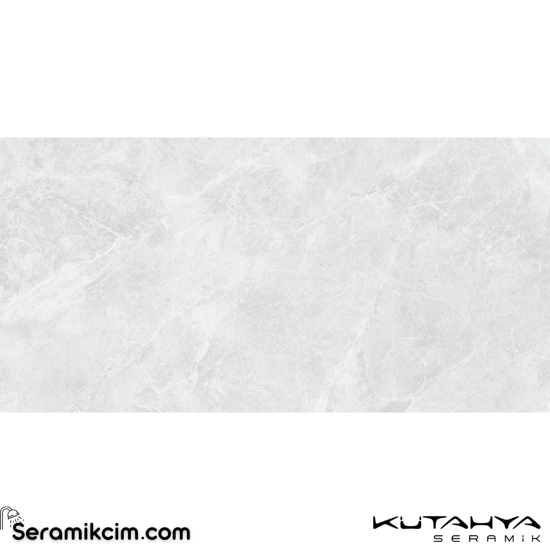Kütahya Seramik 80x160 Swan Açık Gri Rektifiye Parlak Nano