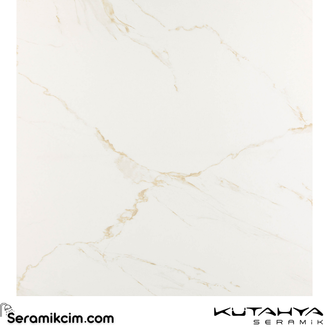 Kütahya Seramik 80x80 Naos Gold Rektifiye Parlak Nano