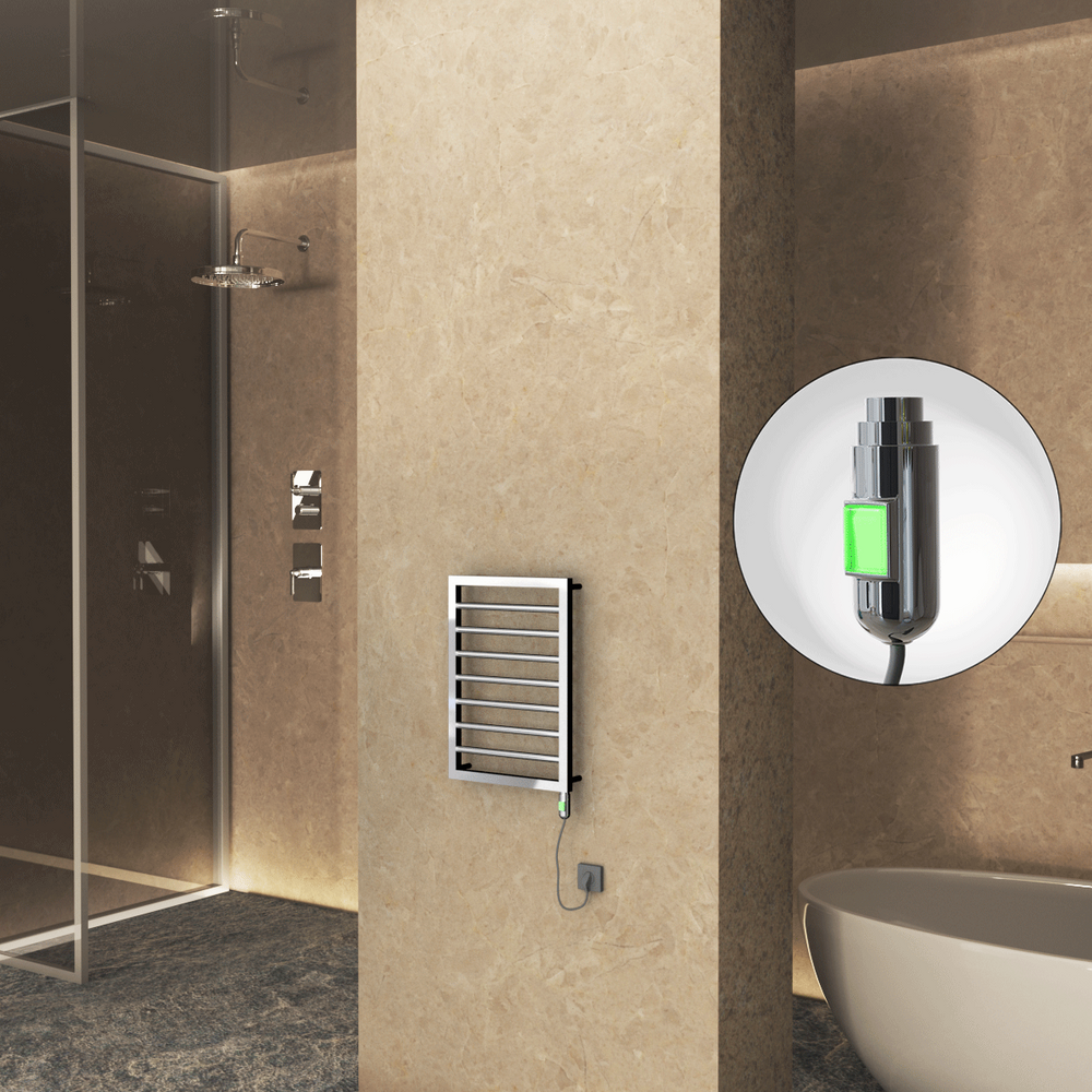 NAXOS Elektrikli Havlupan 450x655 Krom  (On/Off Düğmeli) 200W