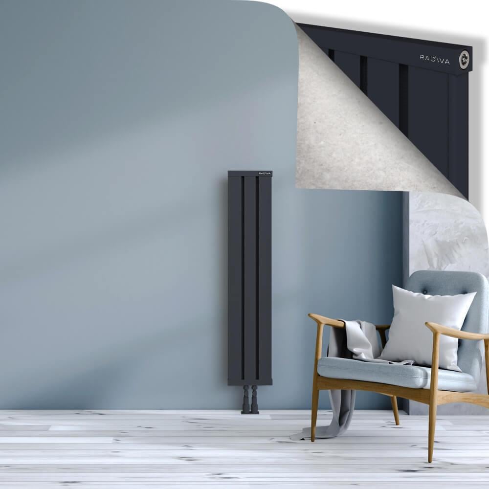 OBI Dekoratif Alüminyum Radyatör 1200x244 Koyu Antrasit