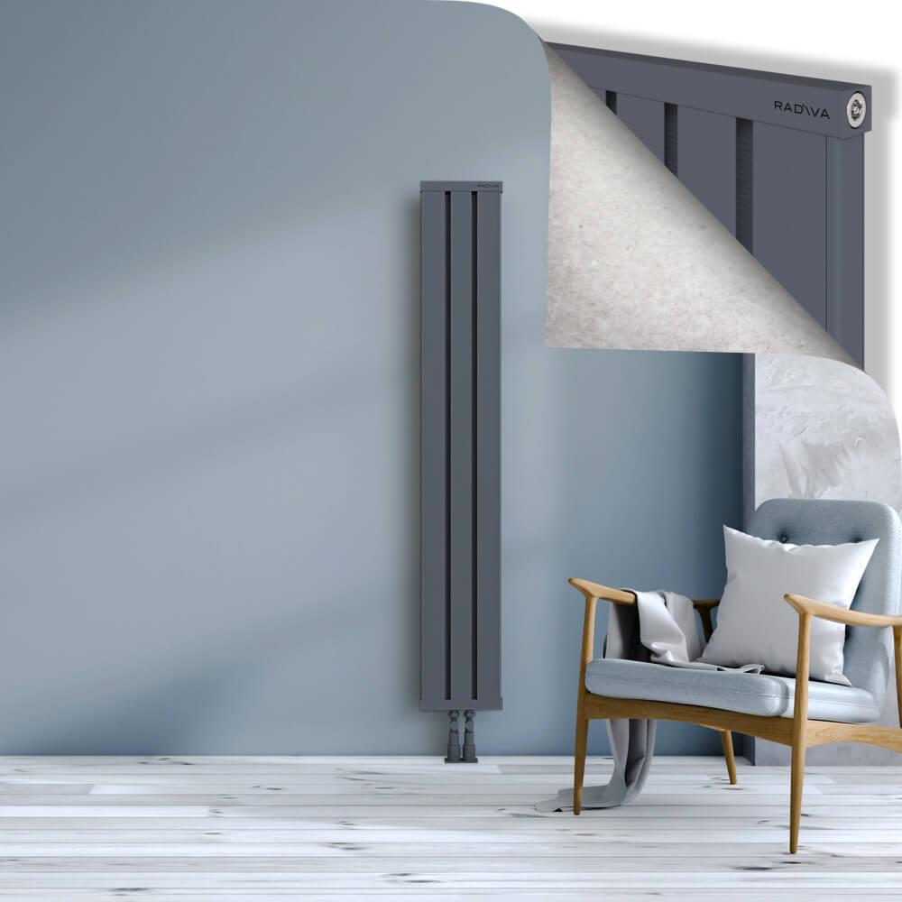 OBI Dekoratif Alüminyum Radyatör 1600x244 Antrasit
