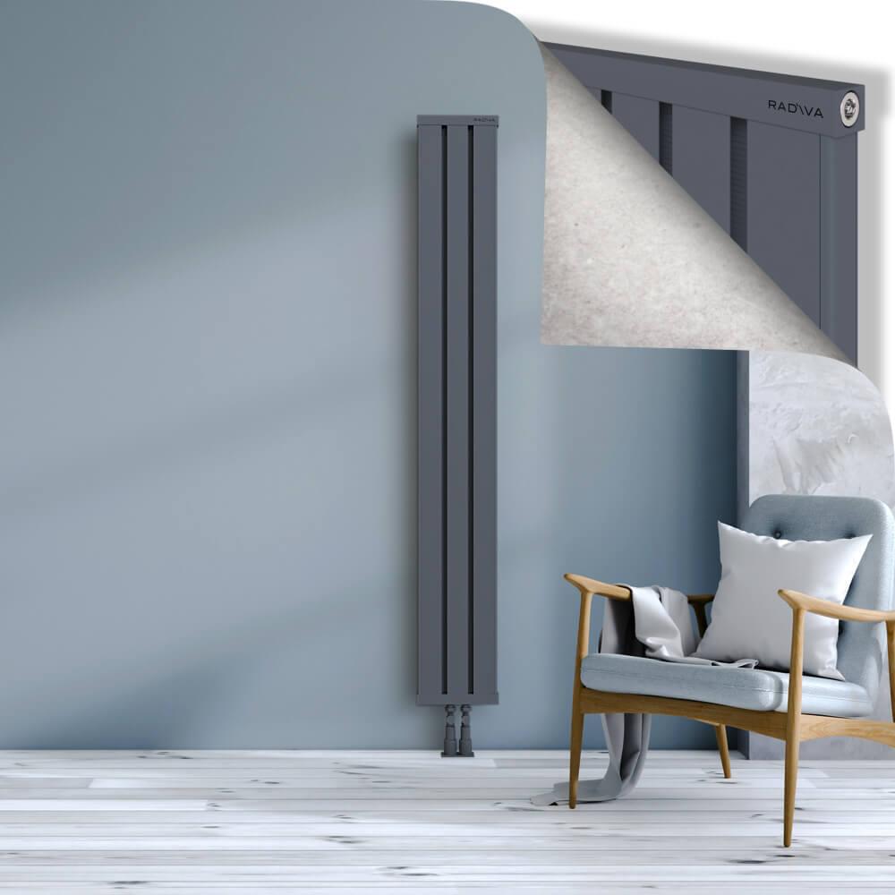 OBI Dekoratif Alüminyum Radyatör 1800x244 Antrasit