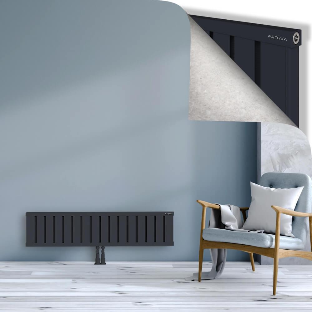 OBI Dekoratif Alüminyum Radyatör 300x1284 Koyu Antrasit