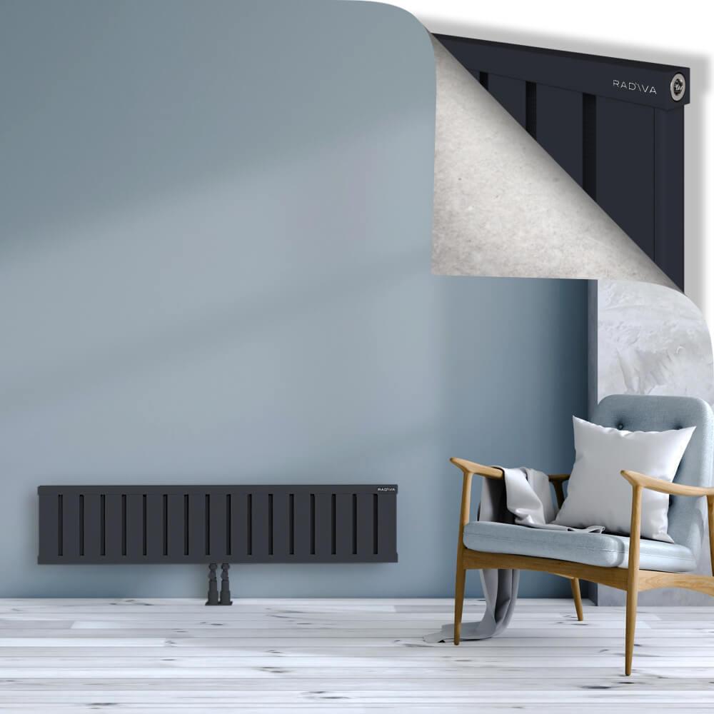 OBI Dekoratif Alüminyum Radyatör 300x1364 Koyu Antrasit