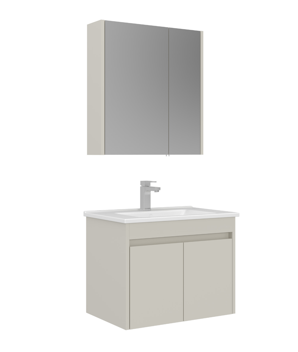 Orka Arno 65cm Banyo Dolabı Set Kapaklı Parlak Kaşmir