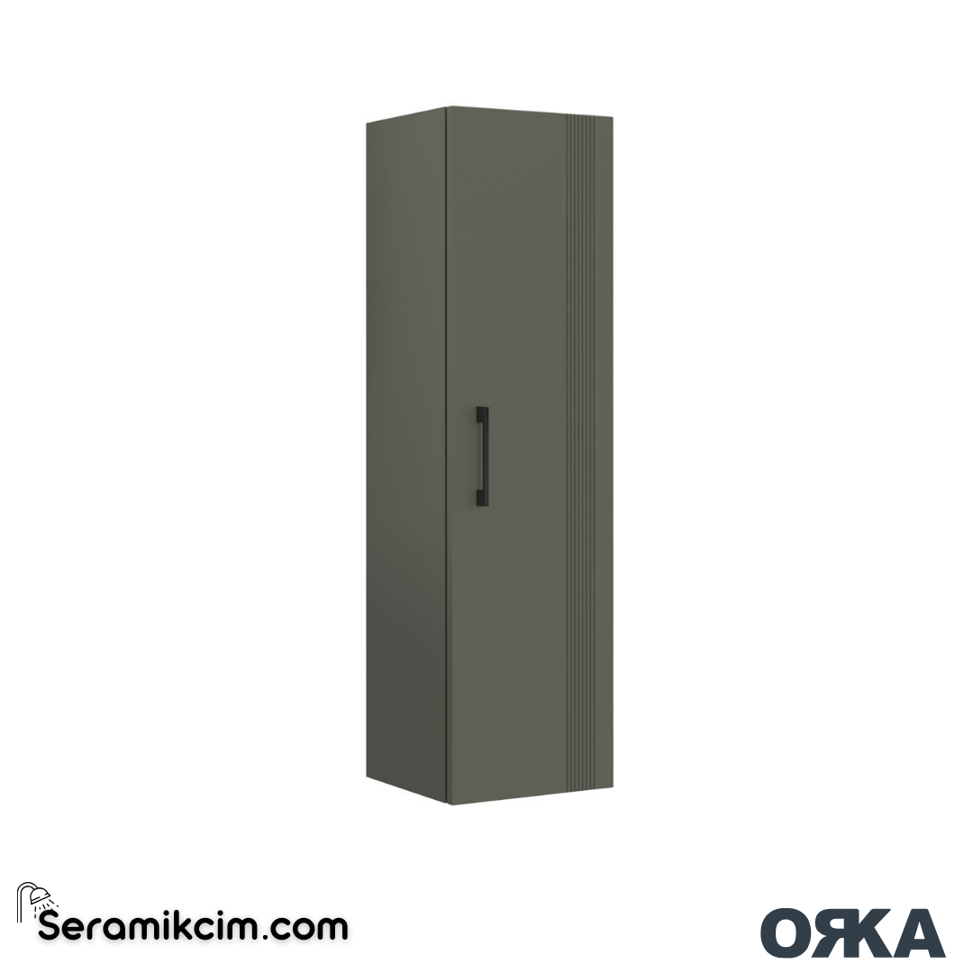 Orka Bari 40cm Boy Dolabı (Sağ-Sol) Mat Soft Yeşil - ORK.BYD1184