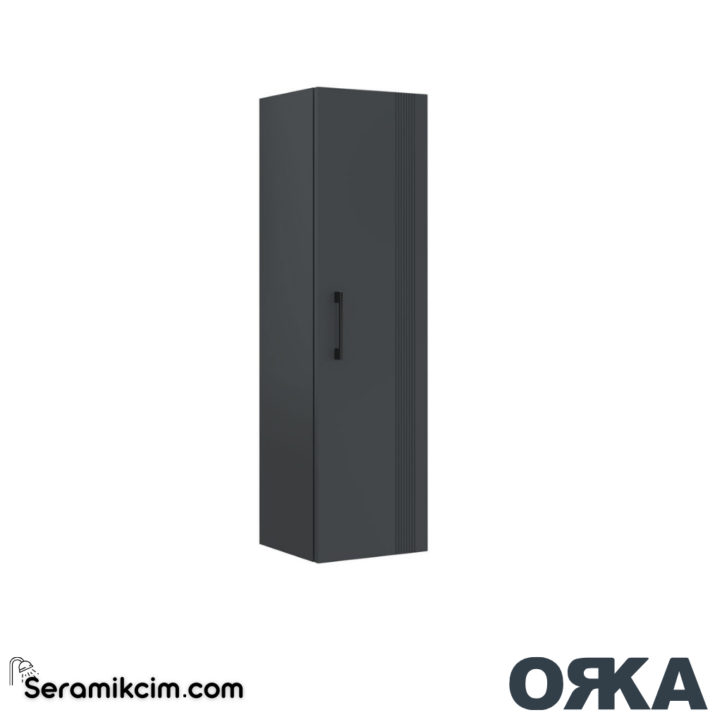 Orka Bari 40cm Boy Dolabı (Sağ-Sol) Mat Soft Lacivert - ORK.BYD1185