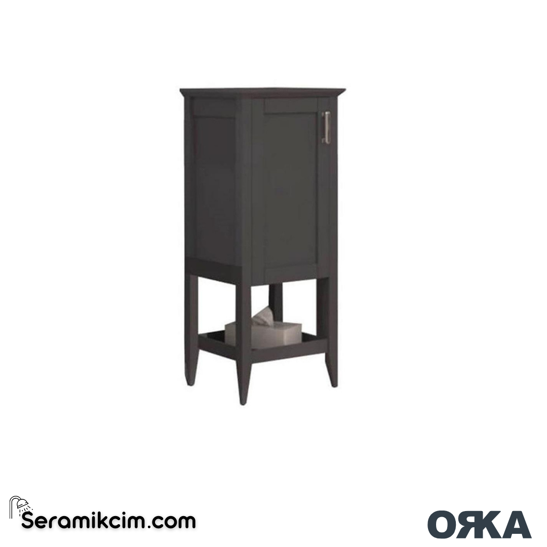 Orka Bastle 48cm Boy Dolabı Sağ Mat Antrasit - ORK.BYD1056