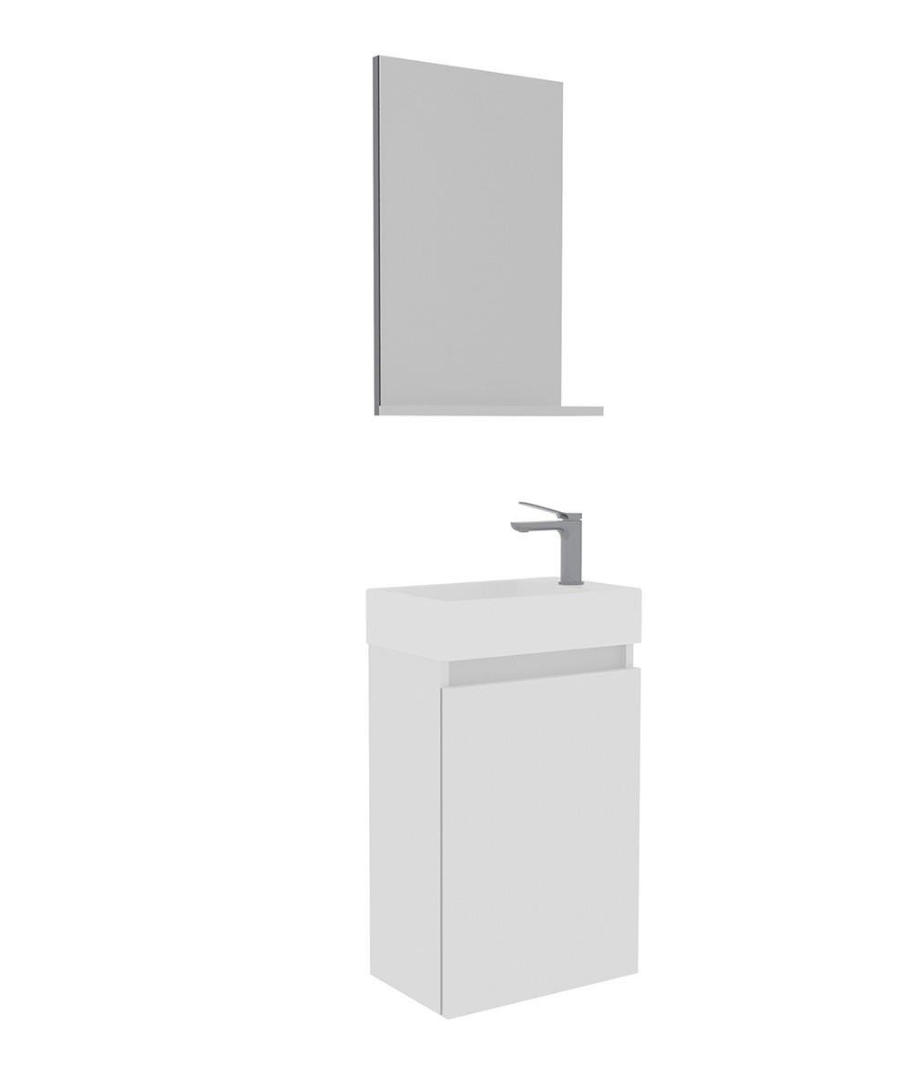 Orka Conza 45cm Banyo Dolabı Set Beyaz