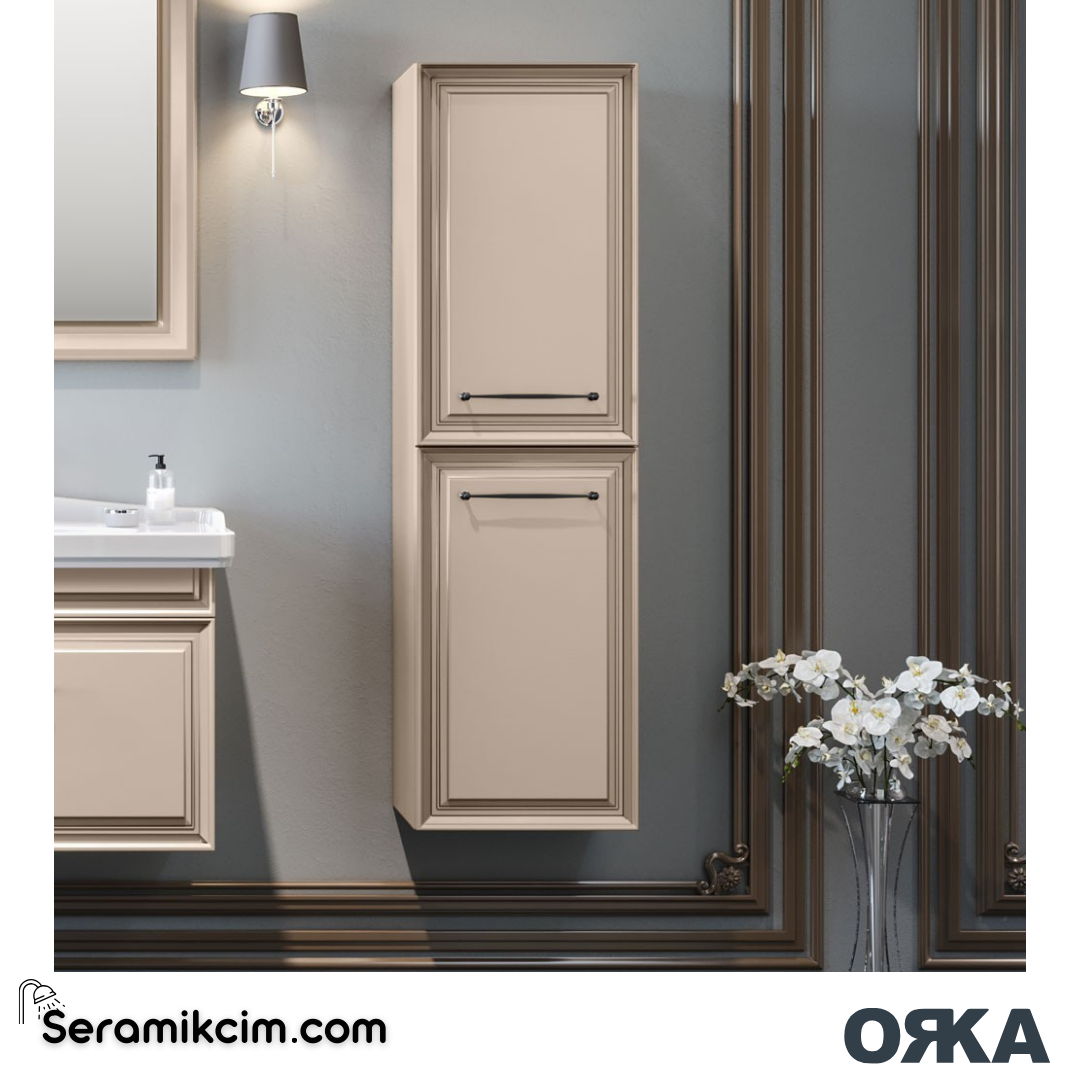 Orka Design 40cm Boy Dolabı (Sağ-Sol) Mat Cappucino - ORK.BYD1076