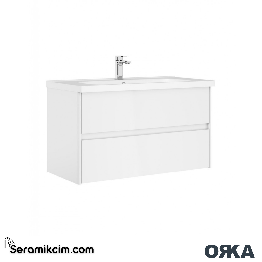 Orka Düden 65cm Çekmeceli Banyo Dolabı Set Beyaz - ORK052.65.01.TKM