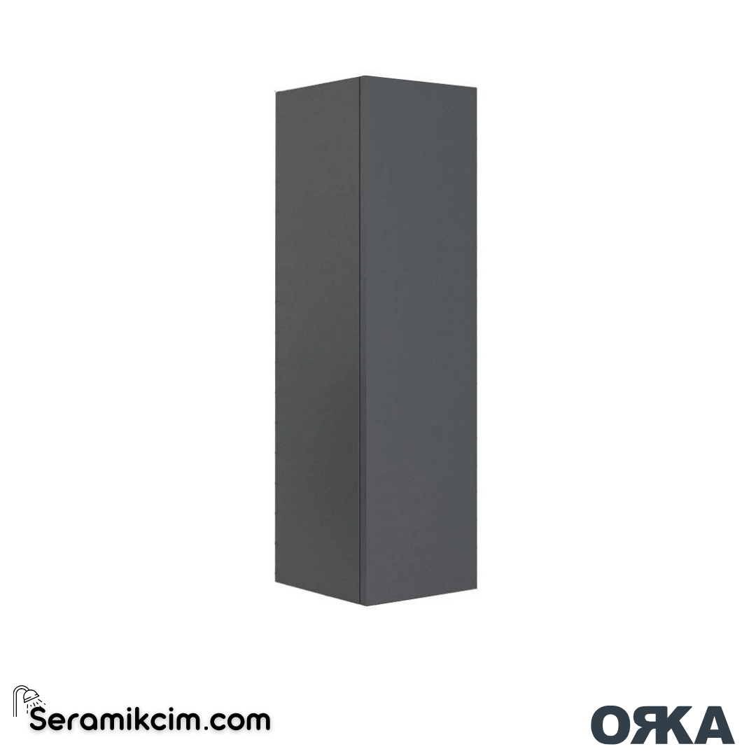 Orka Ferla 30cm Boy Dolabı (Sağ-Sol) Mat Gri - ORK.BYD1103