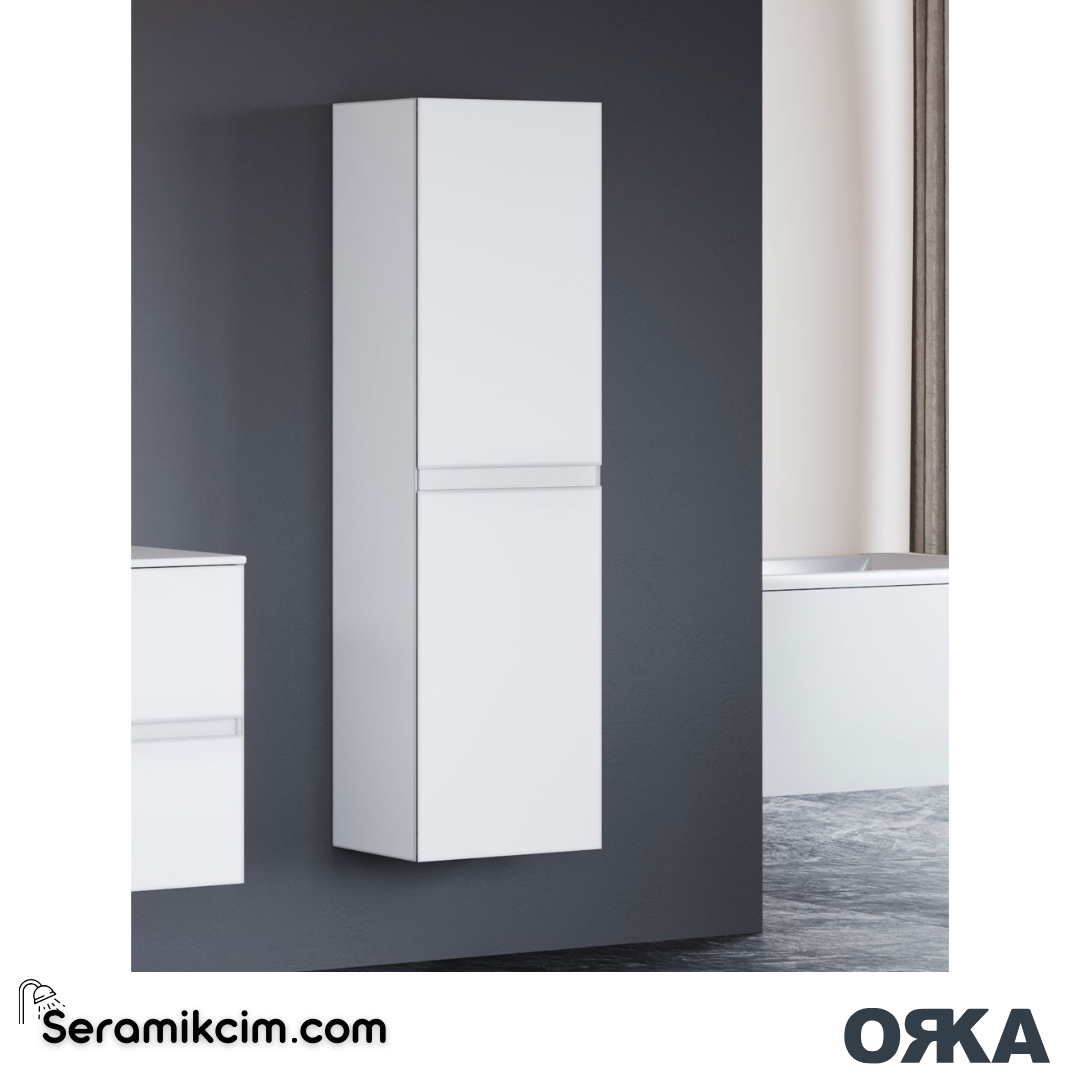 Orka Nest 40cm Boy Dolabı (Sağ-Sol) Mat Beyaz - ORK.BYD1087