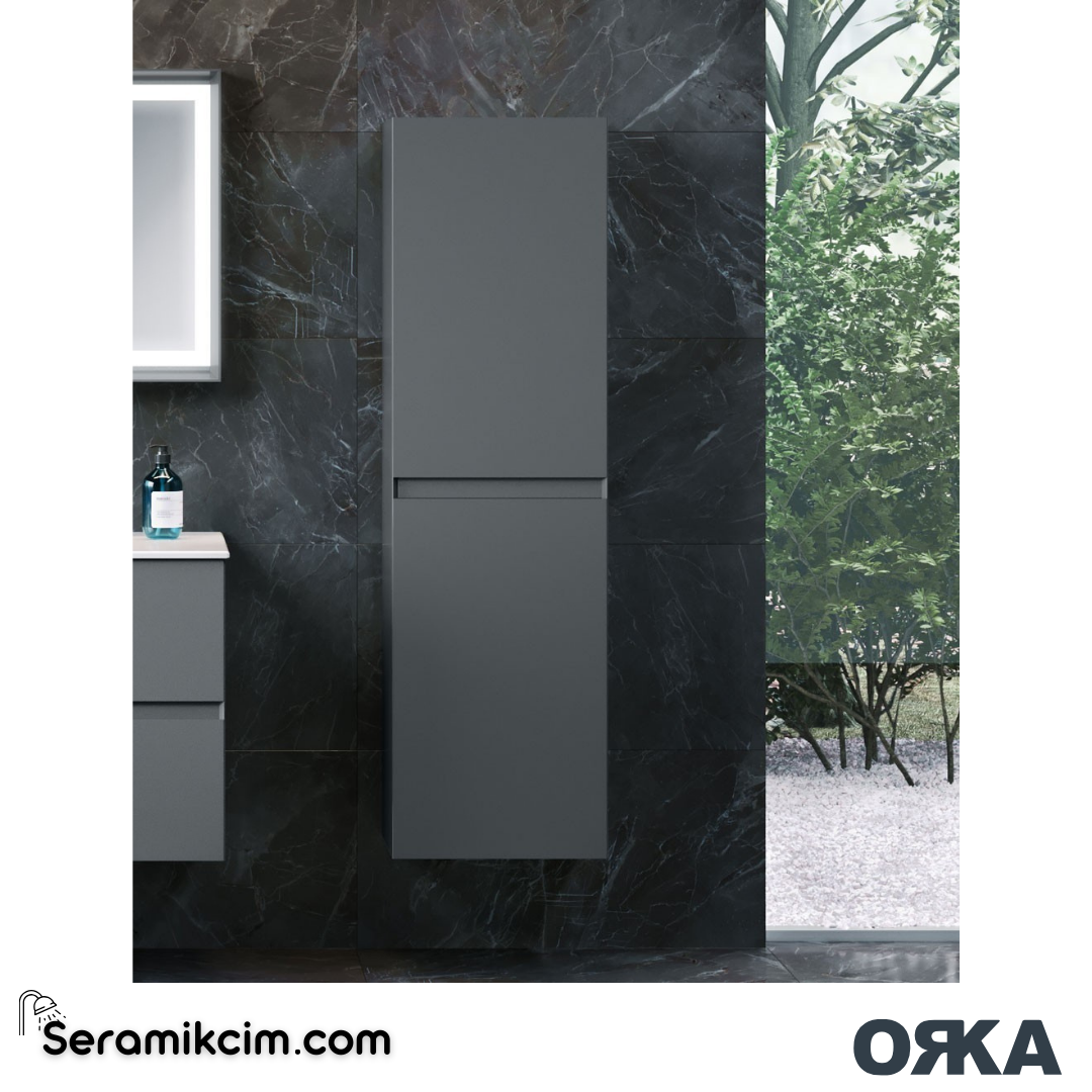 Orka Nest 40cm Boy Dolabı (Sağ-Sol) Mat Antrasit - ORK.BYD1086