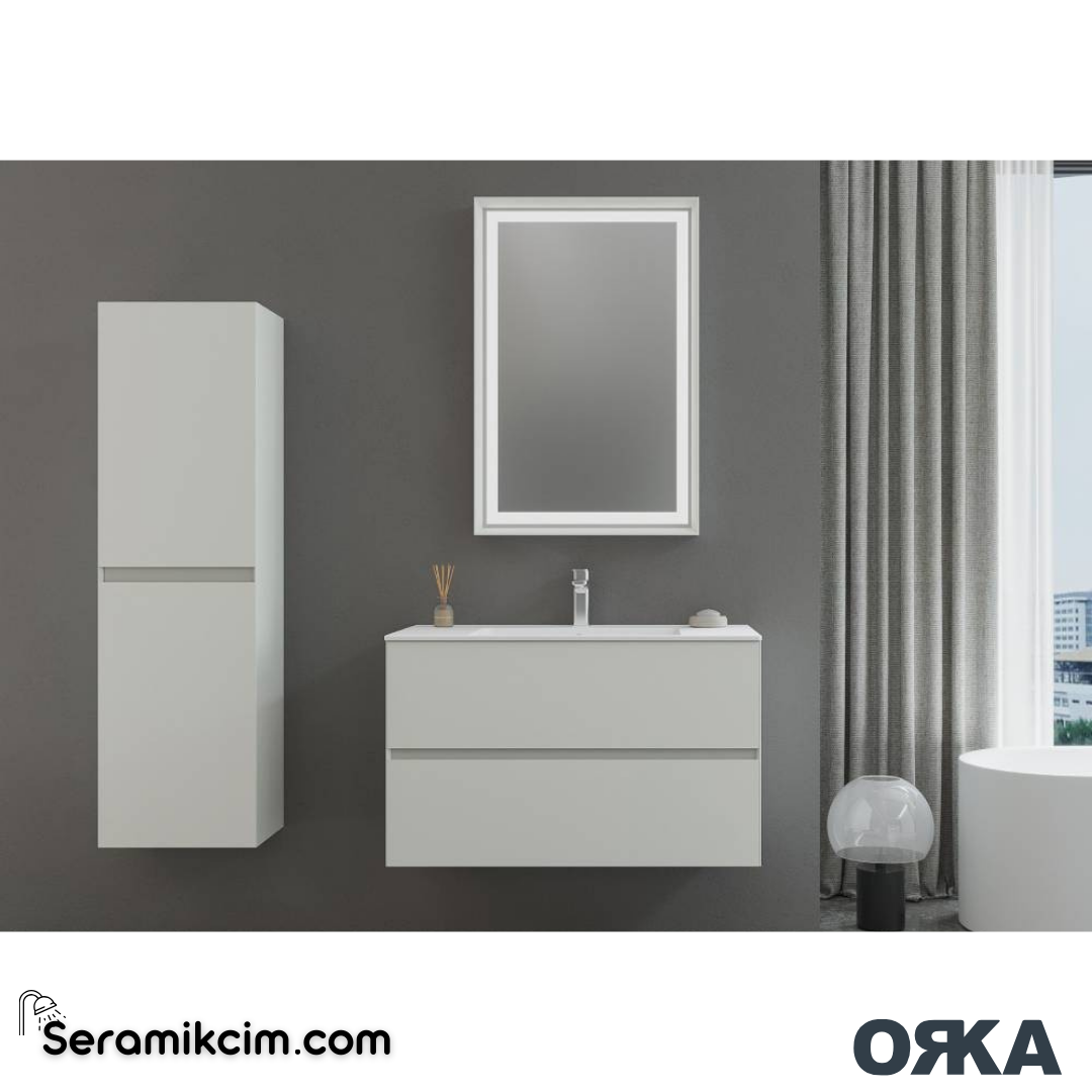 Orka Nest 40cm Boy Dolabı (Sağ-Sol) Mat Kaşmir - ORK.BYD1089