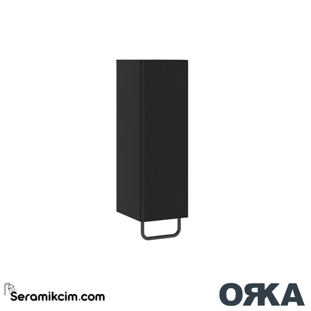Orka Noto 30cm Kapaklı Havluluklu Boy Dolabı Sol Mat Sarı - ORK.BYD1224