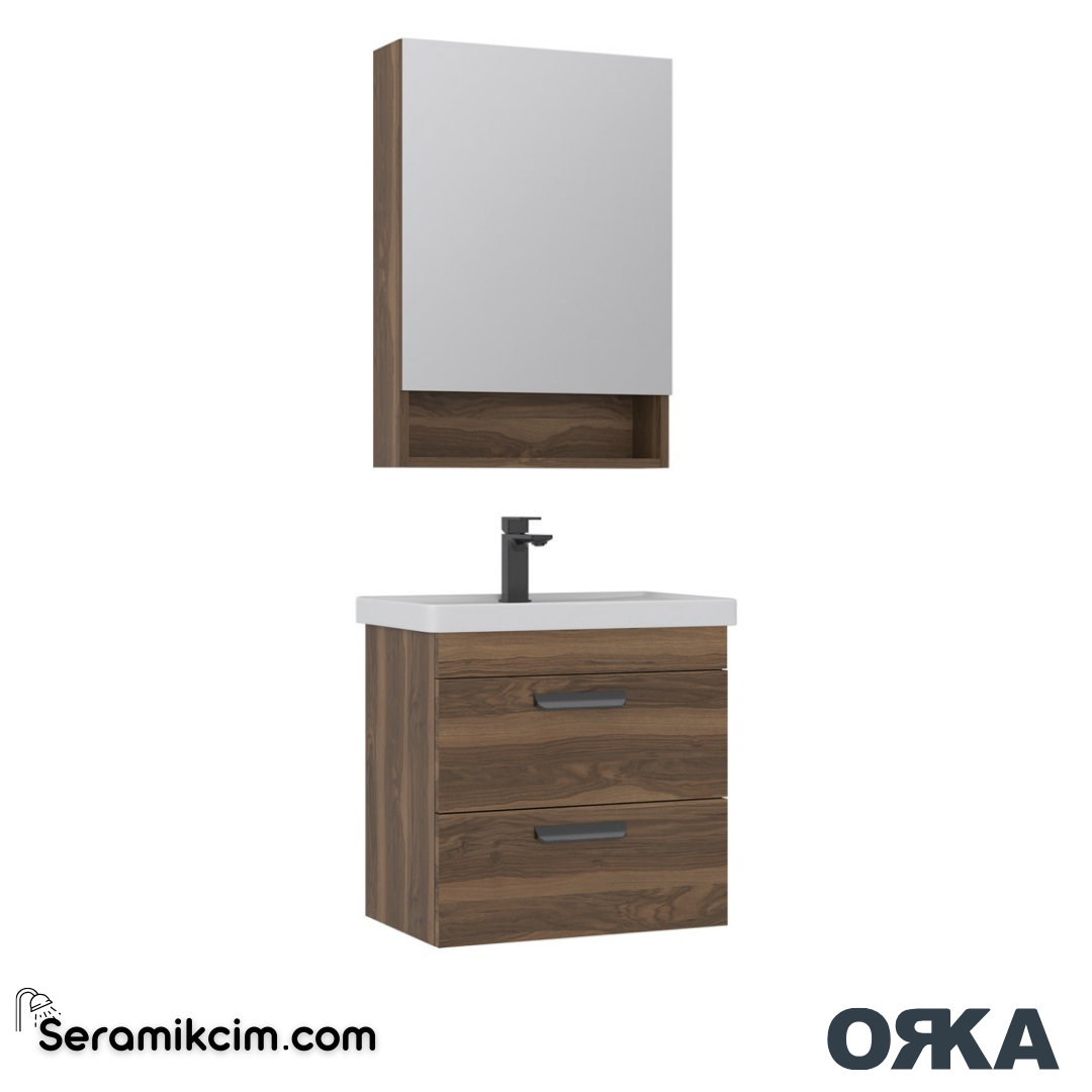 Orka Nova 60cm Banyo Dolabı Set Ella - ORK172.60.03.TKM