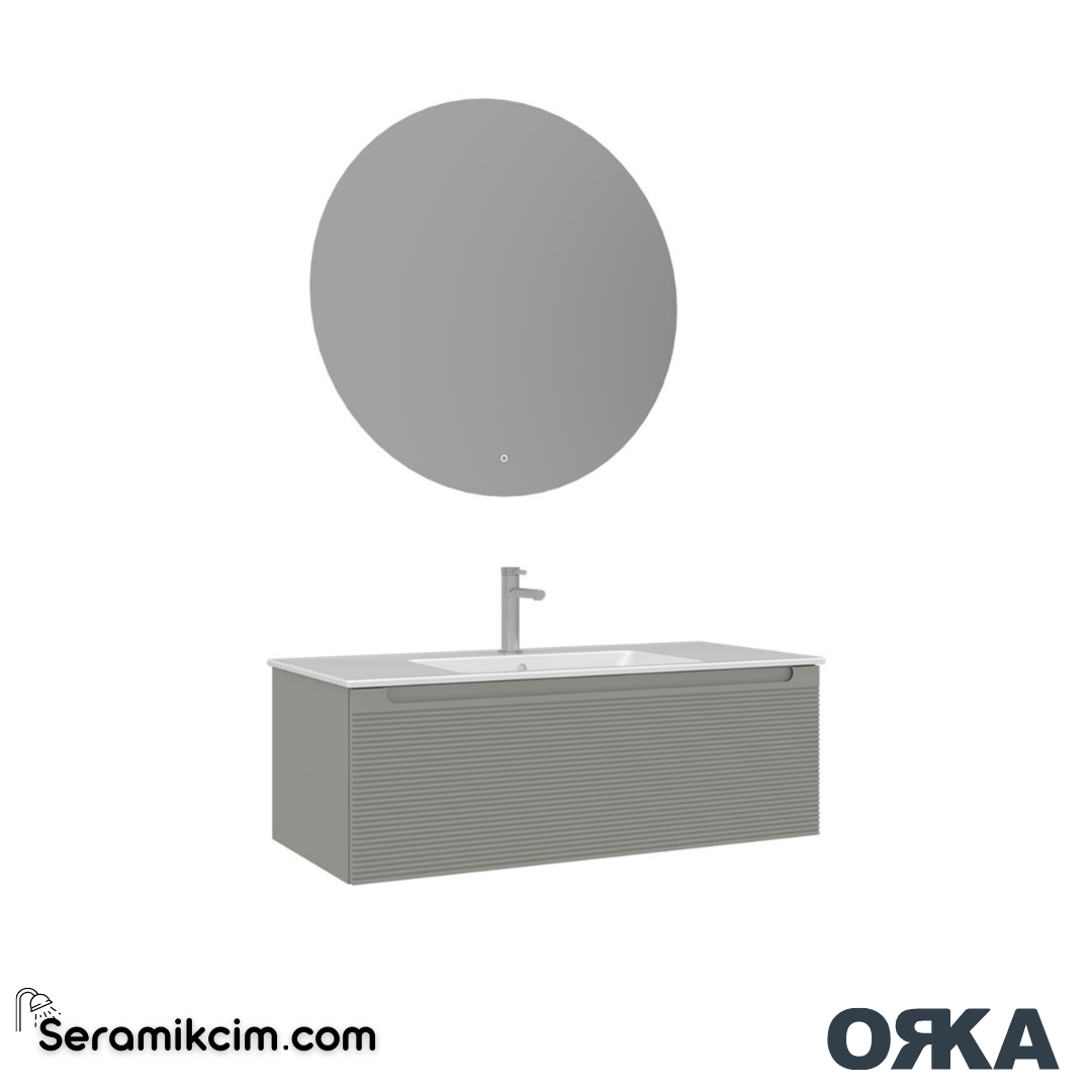 Orka Olbia 100cm Banyo Dolabı Set Mat Kaşmir - ORK18.100.03.TKM