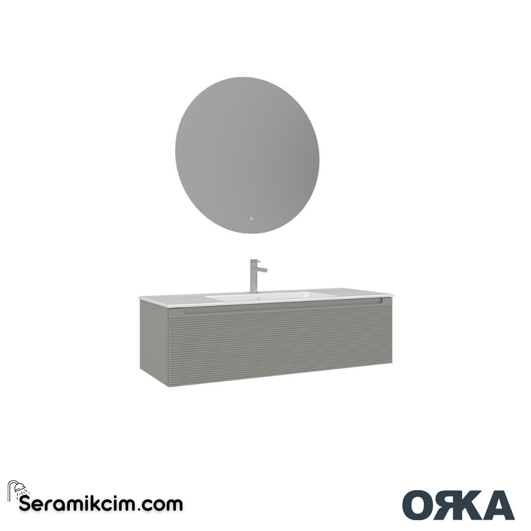 Orka Olbia 120cm Banyo Dolabı Set Mat Kaşmir - ORK18.120.03.TKM