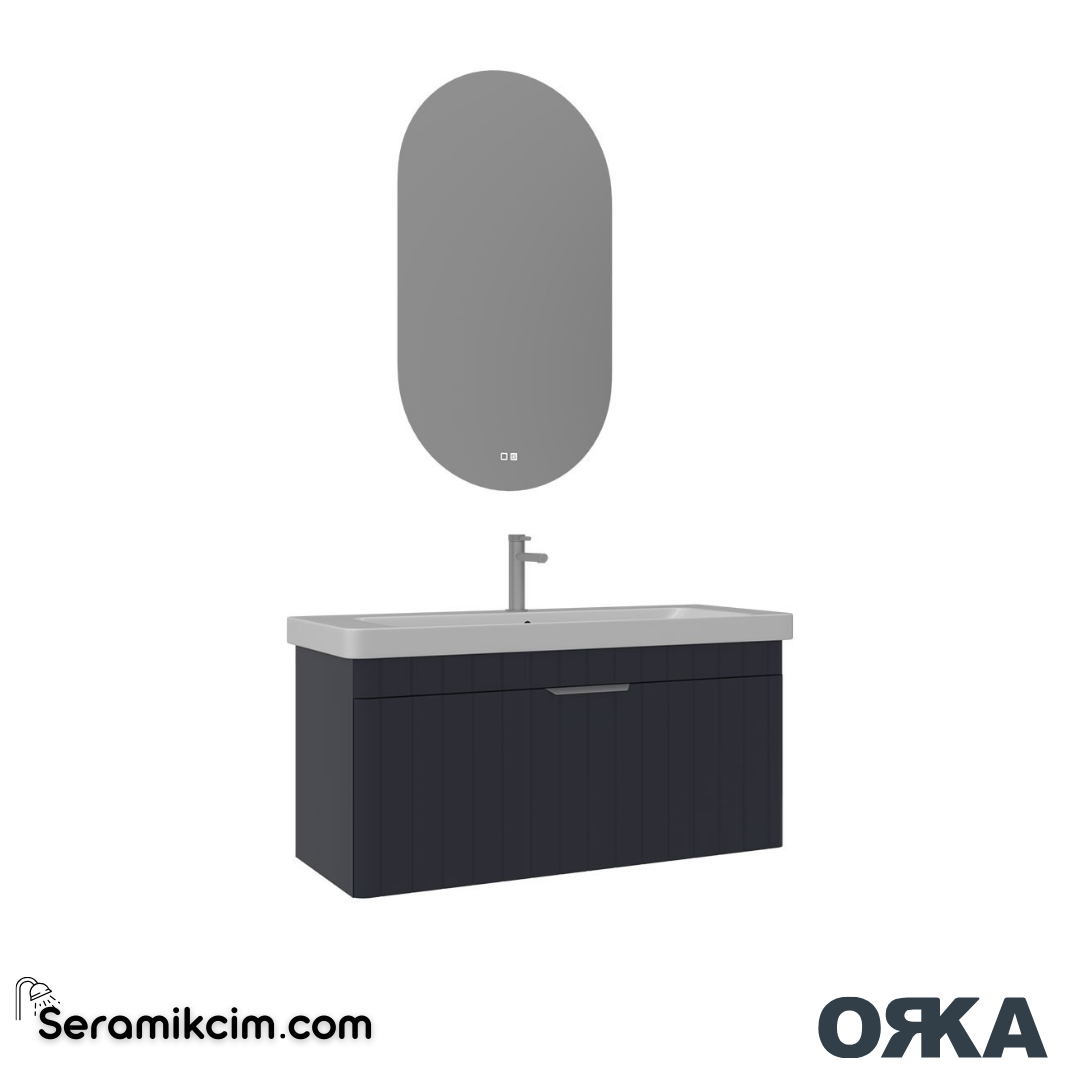 Orka Procida 105cm Banyo Dolabı Set Mat Lacivert - ORK201.105.04.TKM
