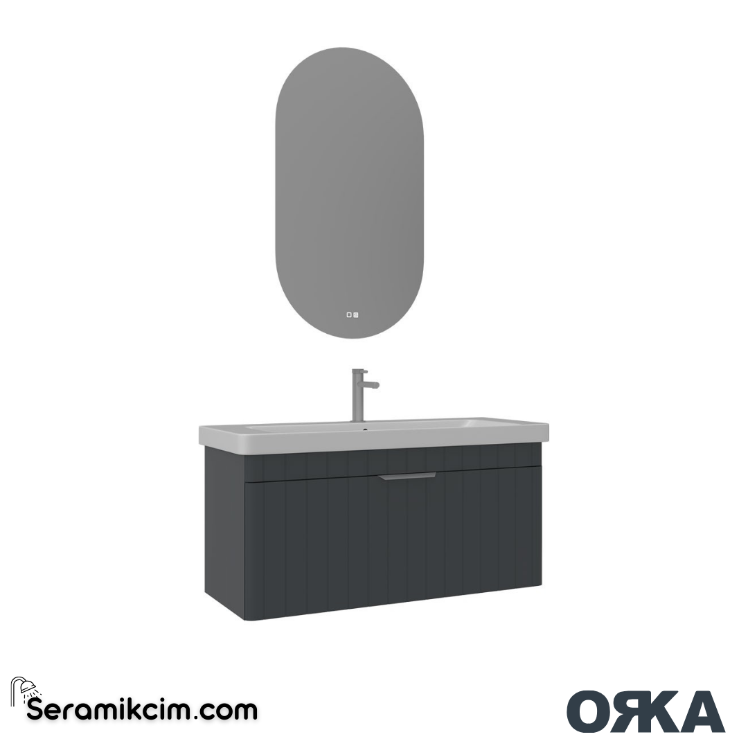 Orka Procida 105cm Banyo Dolabı Set Mat Antrasit - ORK201.105.01.TKM