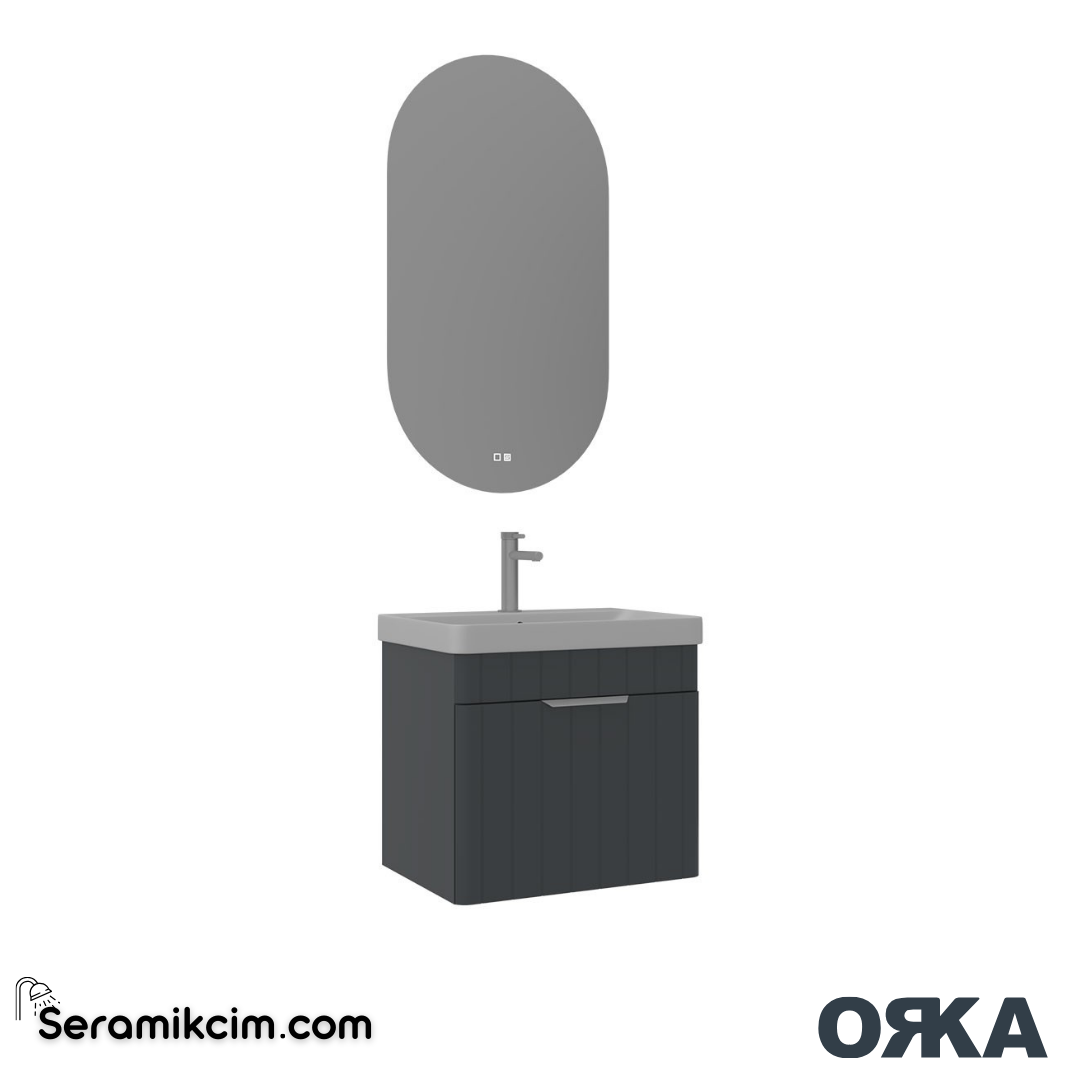 Orka Procida 60cm Banyo Dolabı Set Mat Antrasit - ORK201.60.01.TKM