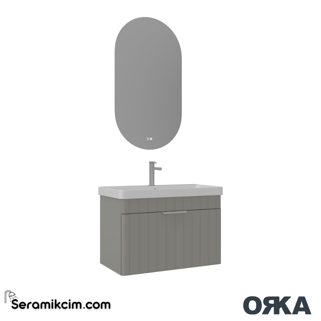 Orka Procida 80cm Banyo Dolabı Set Mat Kaşmir - ORK201.80.03.TKM