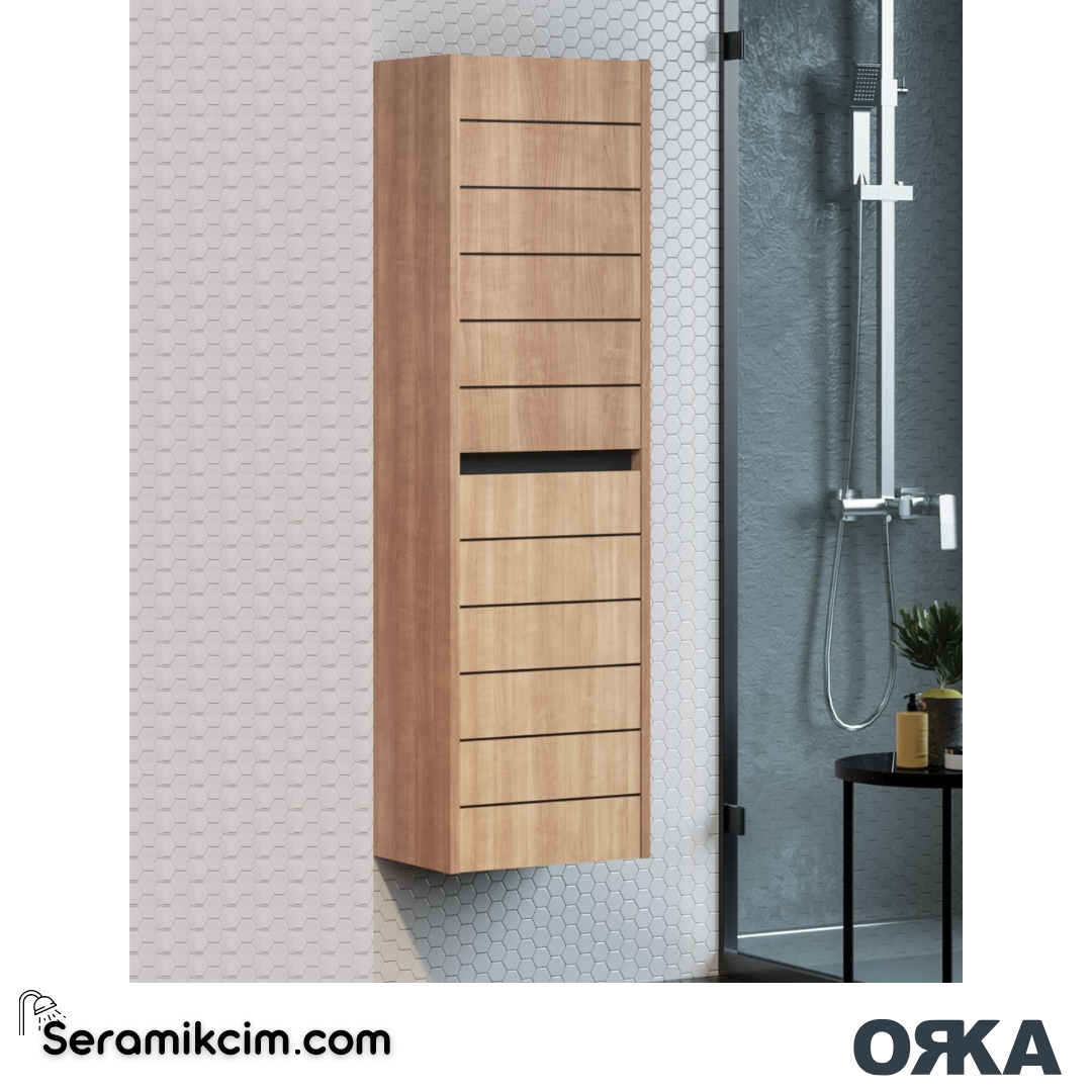 Orka Ricato 40cm Boy Dolabı (Sağ-Sol) Morgana Kiraz / Antrasit - ORK.BYD1194