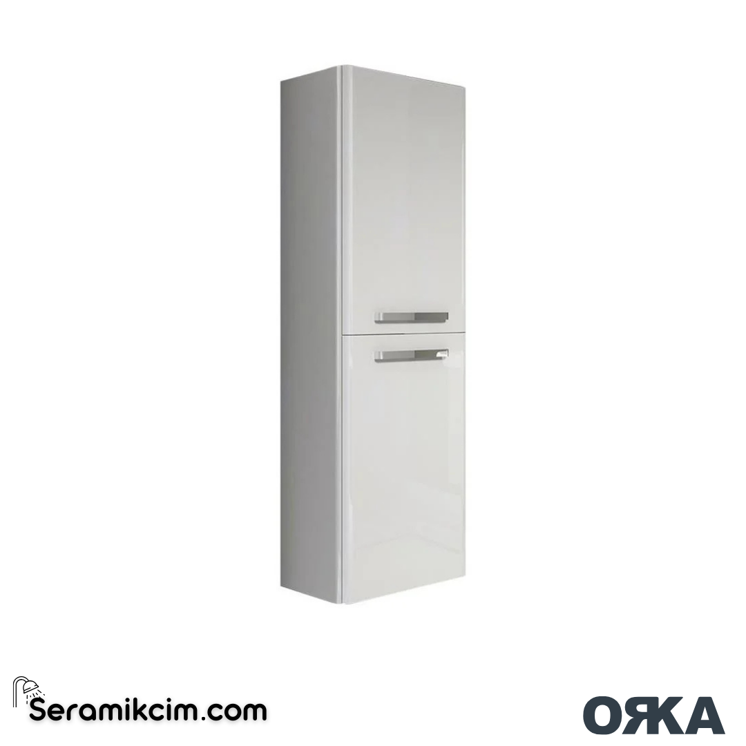 Orka Rose 40cm Boy Dolabı (Sağ-Sol) Parlak Beyaz - ORK.BYD1090
