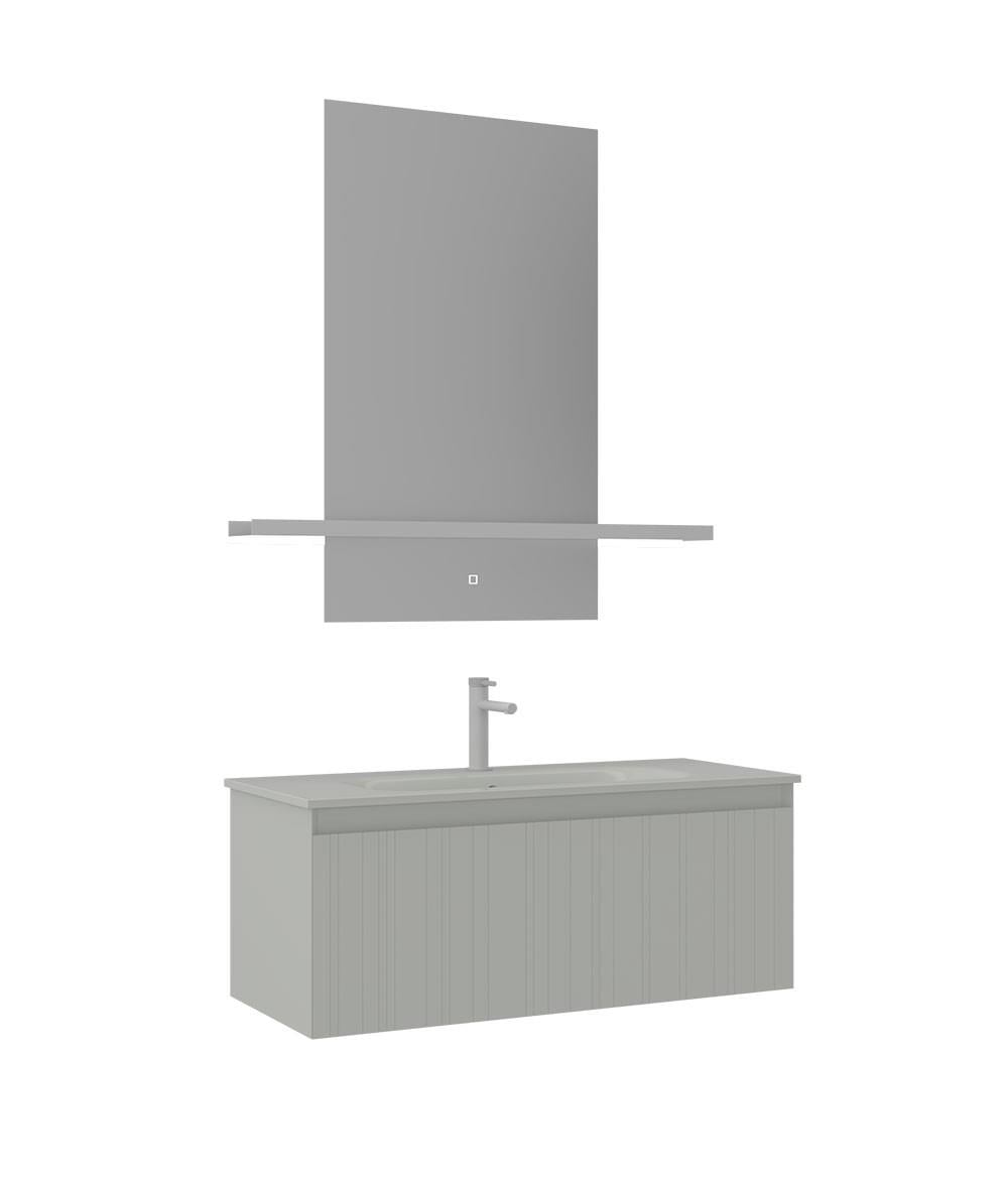 Orka Salina 100cm Banyo Dolabı Set Mat Kaşmir