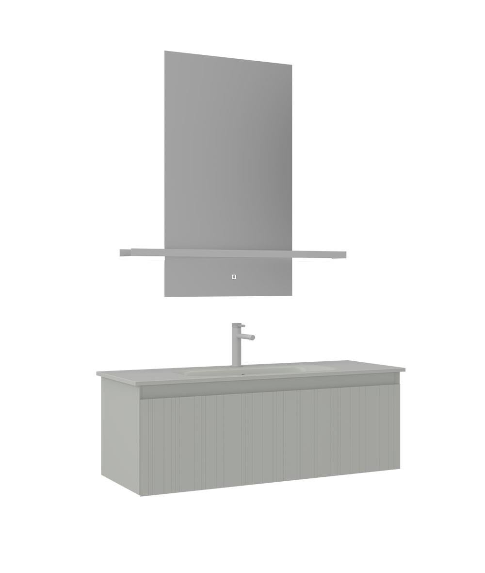 Orka Salina 120cm Banyo Dolabı Set Mat Kaşmir
