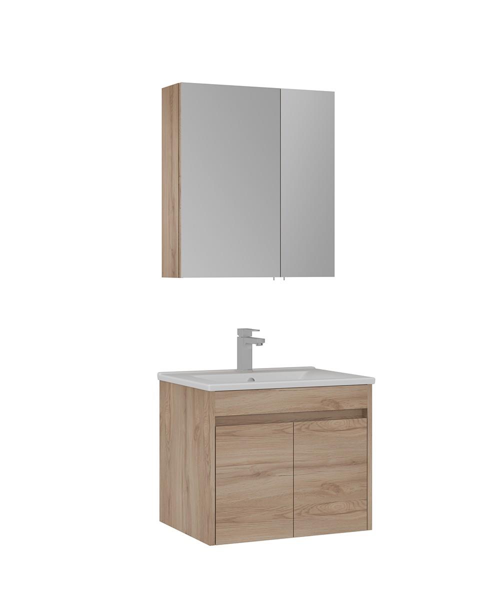 Orka Side 65cm Kapaklı Banyo Dolabı Set Legnano